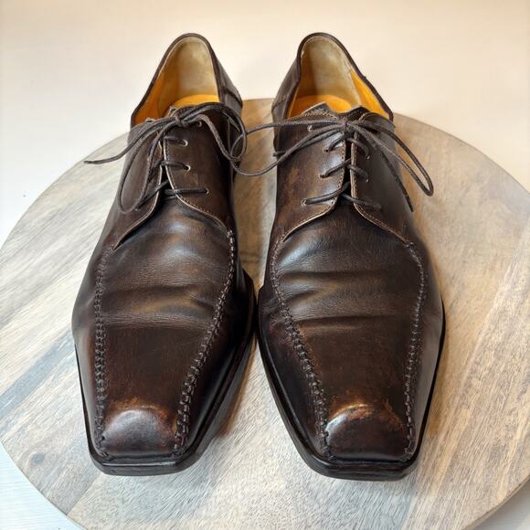 Oliver Sweeney Interlock Oxford Men\'s Brown Leather Shoes US Size 9.5 main image 4